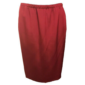 Large Mark Heister Women's Burgundy Red Pull On Skirt Elastic Waist